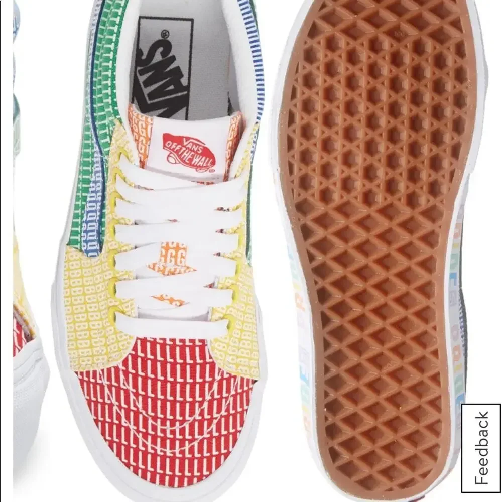 VANS PRIDE RAINBOW SNEAKERS UNISEX SIZE 9.5MENS,11WO'S